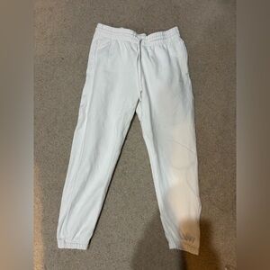 Aritzia Cream Sweatfleece Pants